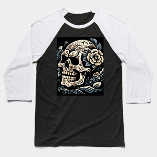 Skull- Full Tattoo Design 3 Baseball T-Shirt